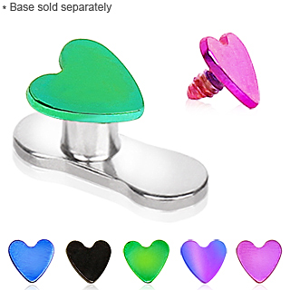 Embout microdermal coeur en acier plaqu� IP