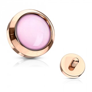 Embout microdermal disque cuivr� acier serti epoxy