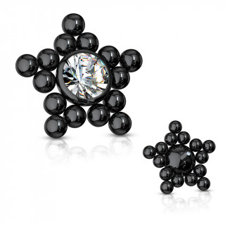 Embout microdermal �toile de bulles noires