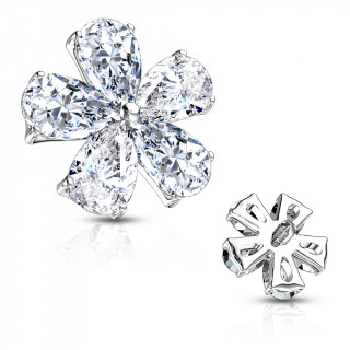 Embout microdermal fleur de zirconiums � 5 p�tales