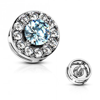 Embout microdermal tour � 2 niveaux - Bleu aqua et clair