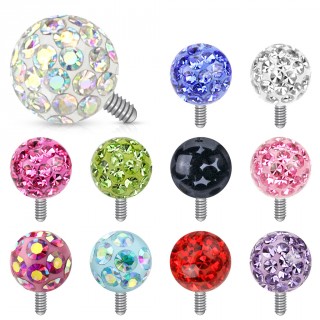Embout piercing microdermal � boule shamballa
