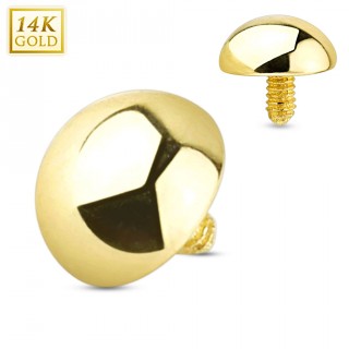 Embout piercing microdermal � d�me en or 14 carats