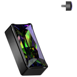 Embout rectangle en Titane noir � zirconium Vitrail Medium (pour filetage interne)