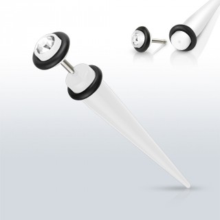 Faux �carteur en acrylique blanc � strass