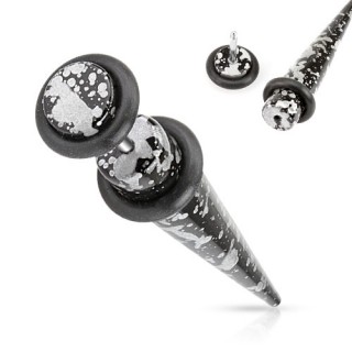 Faux �carteur noir � �claboussures grises