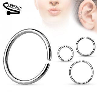Faux piercing anneau oreille ou nez (sans per�age) style classique