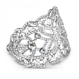 Faux piercing cartilage � filigrane papillon