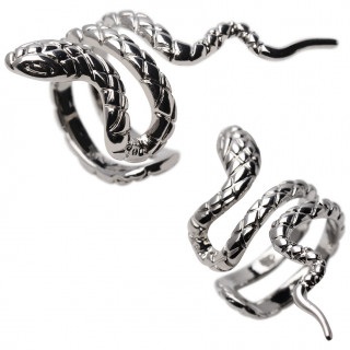Faux piercing oreille h�lix en forme de serpent