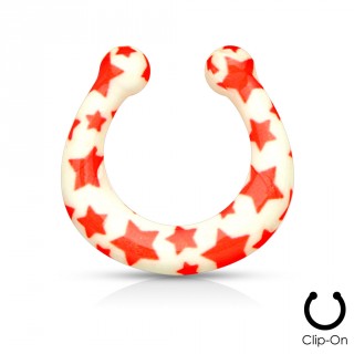 Faux piercing septum � motif �toil�