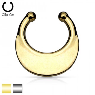Faux piercing septum plaqu� IP � plateau