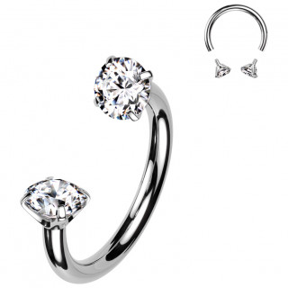 Fer � cheval en Titane � zirconiums clairs (filetage interne)