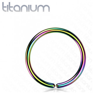 Anneau fin ajustable par torsion en Titane Arc en ciel (narine, h�lix...)