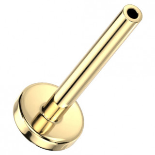 Tige dor�e / Barre de piercing Labret type "PUSH IN" en titane G23 (Sans filetage)