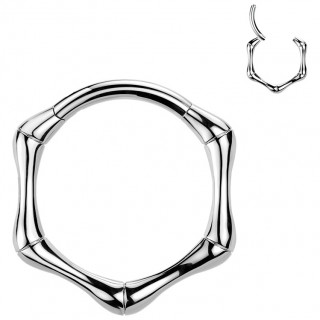 Anneau clicker en titane style ossements