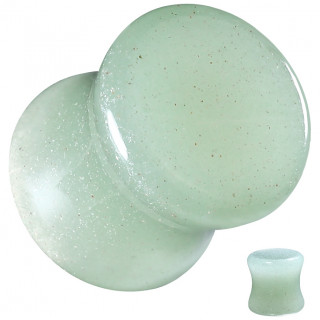 Piercing plug en pierre d'Aventurine verte