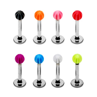 Piercing l�vre � boule style sucette