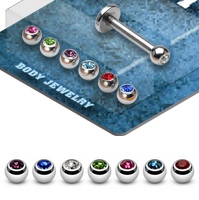 Pack piercing l�vre avec 7 boules