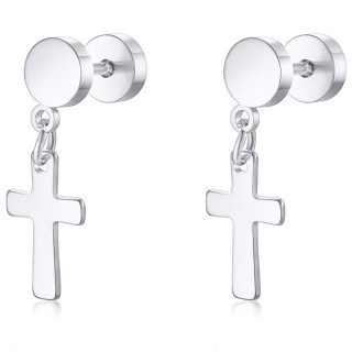 Paire de Faux plugs acier � croix latine suspendue