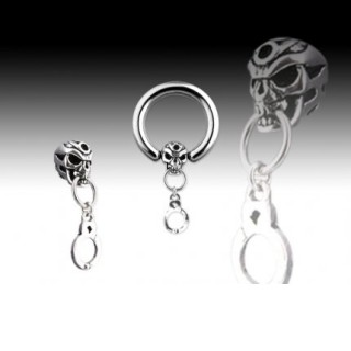 Piercing circulaire anneau et crane
