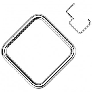 Piercing anneau carr� � segment en Titane