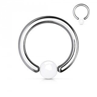 Piercing anneau CBR � boule blanche