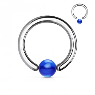 Piercing anneau CBR � boule bleue