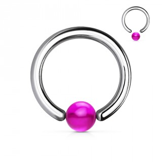 Piercing anneau CBR � boule pourpre