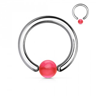 Piercing anneau CBR � boule rose