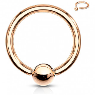 Piercing anneau CBR cuivr� en acier (t�ton, septum, oreille...)