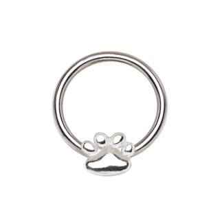 Piercing anneau CBR � patte de chien (septum, cartilage oreille...)