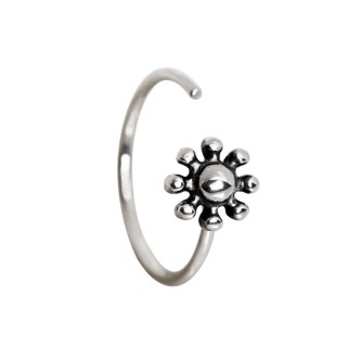 Piercing anneau nez � fleur style antique