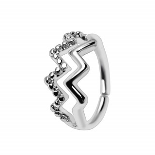 Piercing anneau tordable doubl� en zigzag