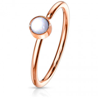 Piercing anneau tragus / nez acier cuivr� � epoxy