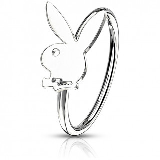Piercing anneau tragus / nez acier � lapin Playboy