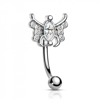 Piercing arcade papillon stylis� argent�