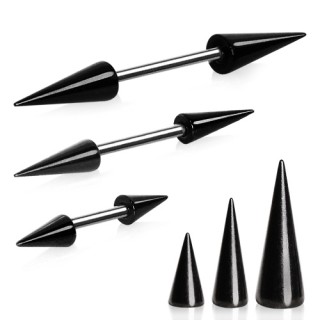 Piercing barbell � pointes noires