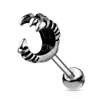 Piercing barbell cartilage � serres d'aigle