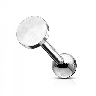 Piercing barbell cartilage � disque plat - Inox (tragus, helix...)