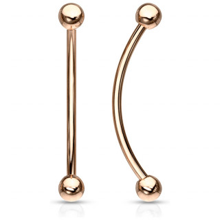 Piercing barbell snake eyes courb� cuivr�