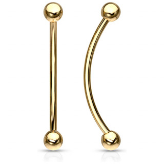 Piercing barbell snake eyes courb� dor�