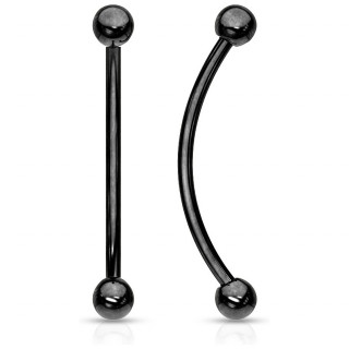 Piercing barbell snake eyes courb� noir