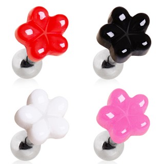 Piercing cartilage � fleur acrylique UV
