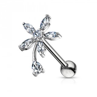 Piercing cartilage � fleur lumineuse