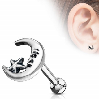 Piercing cartilage � lune �toil�e style retro