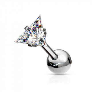 Piercing cartilage acier � Triangle Zirconium