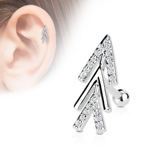 Piercing cartilage � chevrons de fl�che