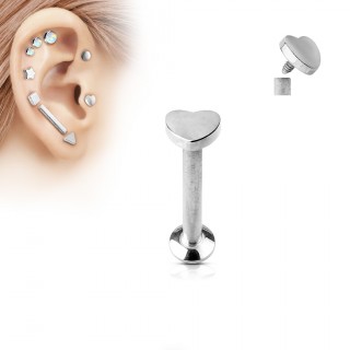 Piercing cartilage coeur argent�