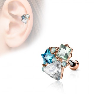 Piercing cartilage composition de pierres - Cuivr�