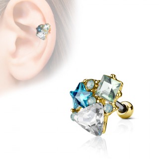 Piercing cartilage composition de pierres - Dor�